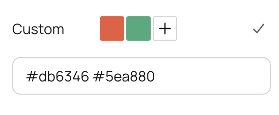 Defining custom colors using hexadecimal values.