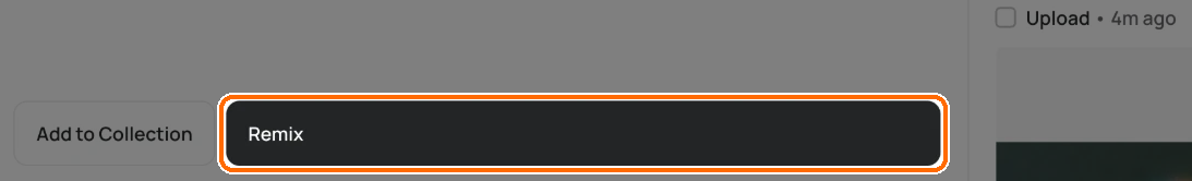 Remix button, highlighted, next to Add to Collection.